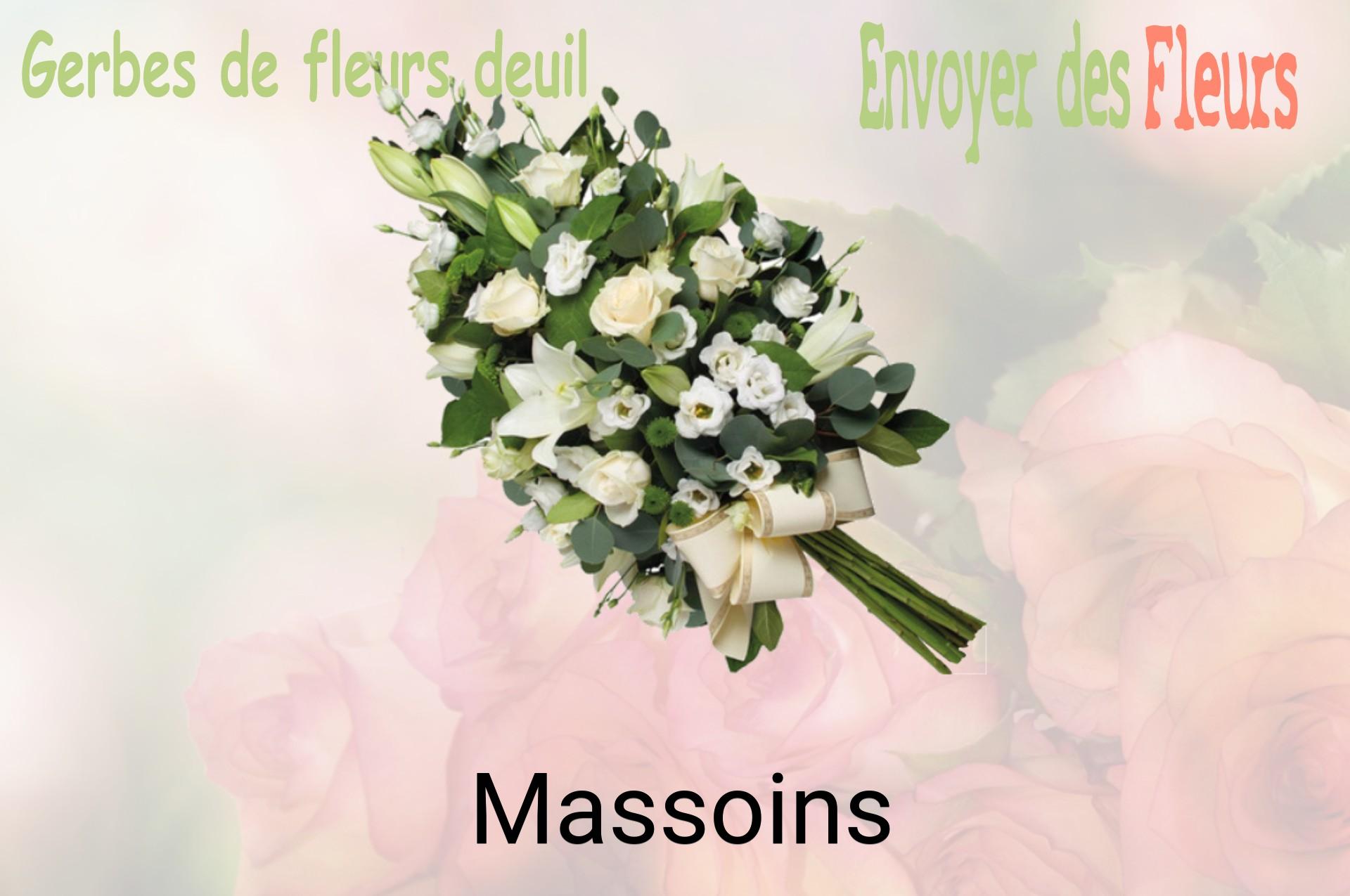 Gerbe de fleurs de deuil livrée à Massoins